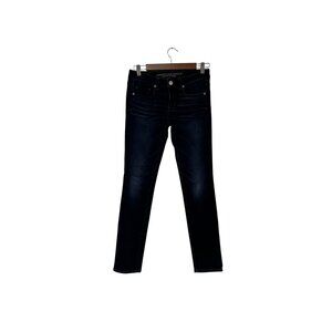 American Eagle Womens Dark Wash Skinny Jeans Mid-Rise Stretch Denim Size 6